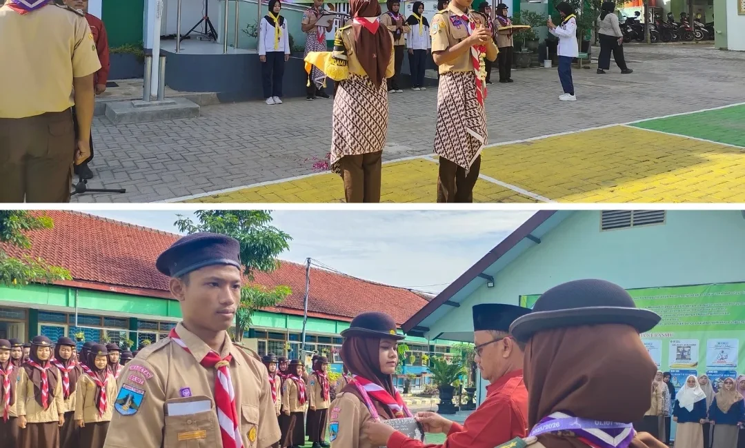 PENEMPUHAN BADGE AMBALAN DAN PMR WIRA 2025.MAN 2 Magetan - Pada kali ini MAN 2 Magetan, menyele