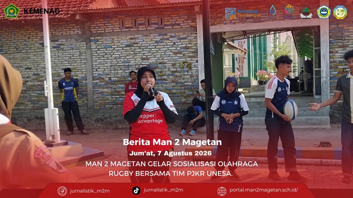MAN 2 Magetan Gelar Sosialisasi Olahraga Rugby Bersama Tim PJKR UNESAMagetan – MAN 2 Magetan men
