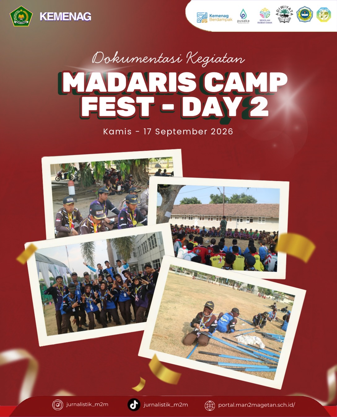 MADARIS CAMP FEST - DAY 2MAN 2 Magetan – Kamis, 17 September 2026.Memasuki hari kedua Madaris Ca