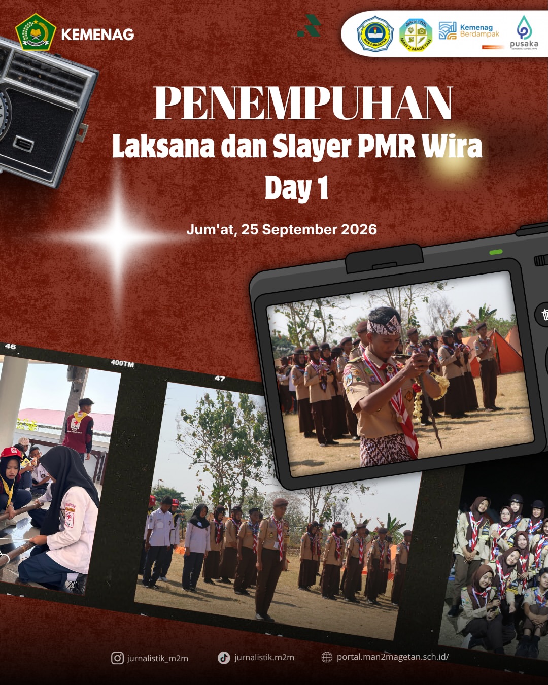 Penempuhan Pelantikan Pramuka Penegak Laksana dan Penempuhan Slayer PMR Wira MAN 2 Magetan, Juma