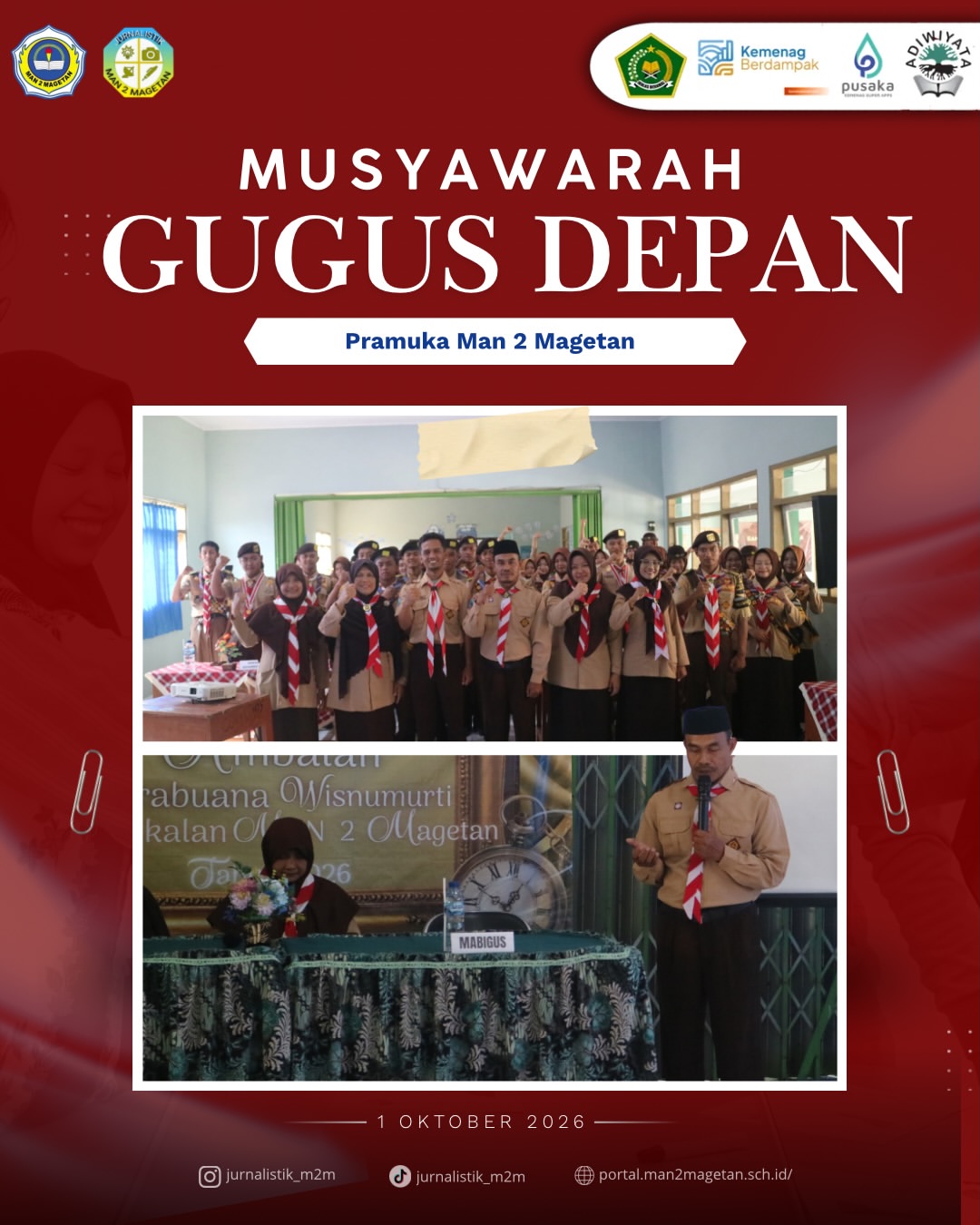Musyawarah Gugus Depan MAN 2 Magetan Tahun 2026MAN 2 Magetan, Kamis, 01 Oktober 2026. Musyawarah