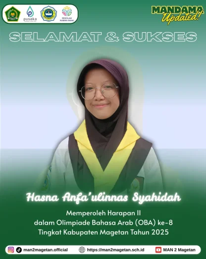 Selamat dan Sukses atas prestasi yang diraih dalam Olimpiade Bahasa Arab (OBA) ke-8 Tingkat Kab (1)