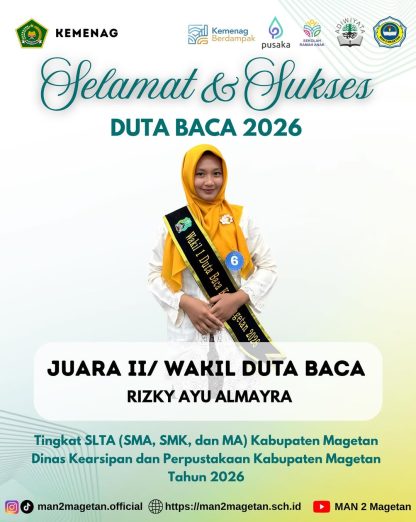 Selamat dan sukses 🎉Prestasi membanggakan kembali diraih oleh ananda Rizky Ayu Almayra yang ber